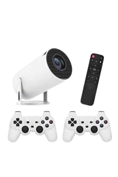 4K Wireless Çift Kollu Kumandalı Oyun Projeksiyonu Retro Video Oyunu