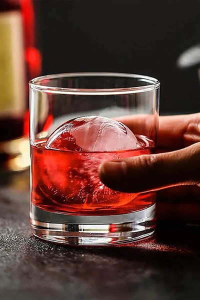4lü Küre Buz Topu Kalıbı - Yuvarlak Içecek Buz Topu Dondurucu Buzluk Saklama Ve Sunum Kabı