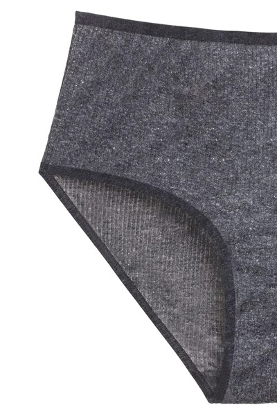 4lü Yeni Seri Renkli Yüksek Bel Fitilli Ribana Bato Külot Antrasit