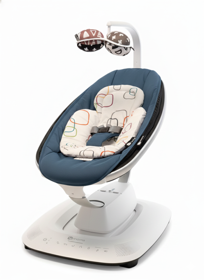 4moms Mamaroo 5.0 Elektrikli Ana Kucağı - Slate Blue + Yenidoğan Destek Pedi