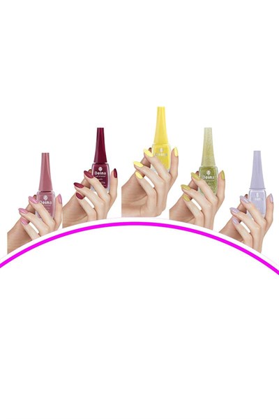 5 Adet Keratinli Besleyici Oje 14 ml SET3 mudanis