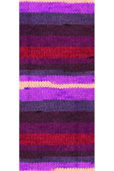 5 Adet Vega Stripe Premium Akrilik El Örgü İpi Yünü No: 82412