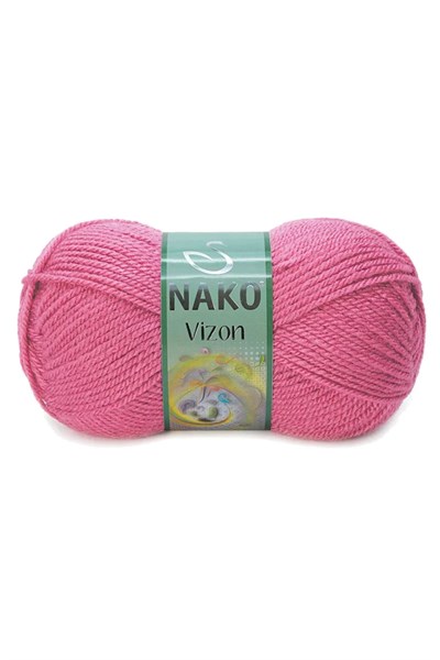 5 Adet Vizon Premium Akrilik El Örgü İpi Yünü Renk No:180 Kuru Gül