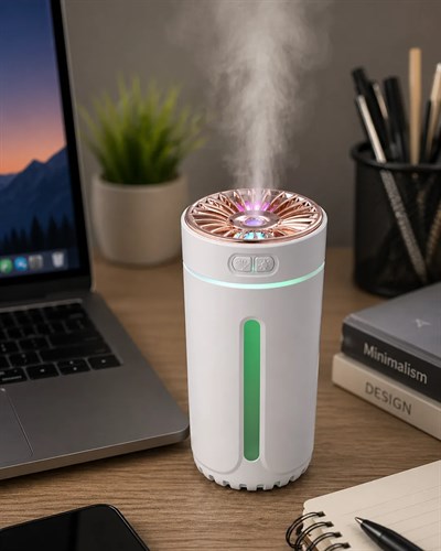 5 Esans Hediyeli Araç Difüzörü Nemlendirici LED Işıklı Buhar Cihazı