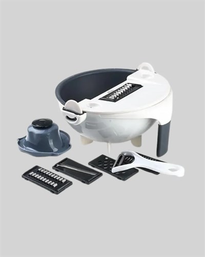 5 Fonksiyonlu Döner Süzgeçli Rende ve Dilimleyici Aparat