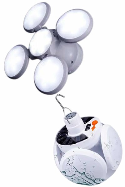 5 Kanatlı Bahçe Aydınlatma Led Askılı Solar Güneş Enerji Usb Sarjlı