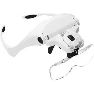 5 Lens 1.0x-3.5x, 2led Işıklı Ile Ayarlanabilir Gözlük Büyüteç9892B2