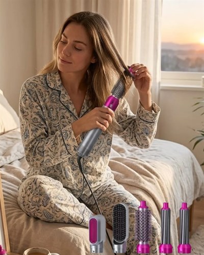 5 Parçalı Saç Şekillendirme Seti Isı Kontrollü Kolay Kullanım ve Hızlı Sonuç