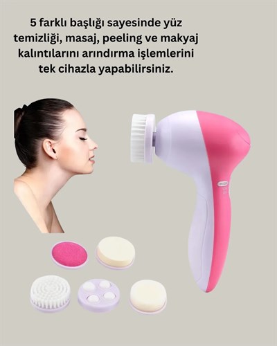 5 in 1 Elektrikli Yüz Temizleme ve Masaj Cihazı