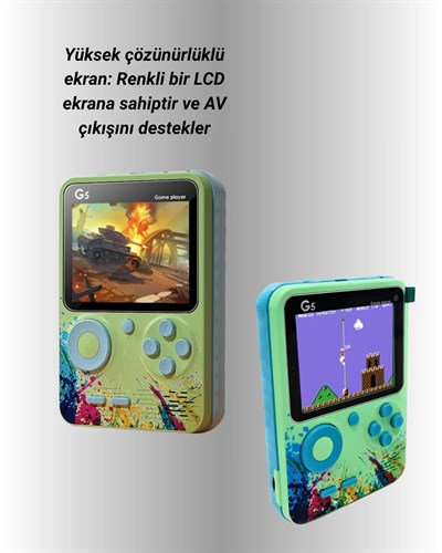500 Oyun Hafızalı G5 Game Box – Renkli LCD Ekranlı