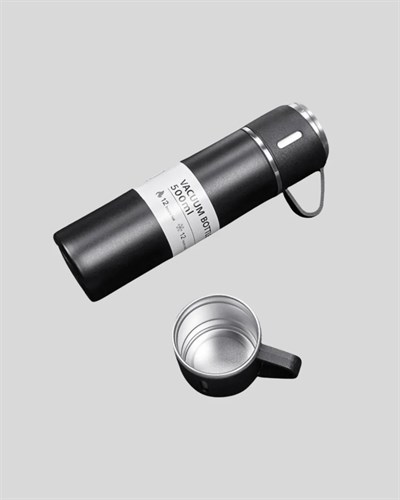 500 ml Paslanmaz Çelik Termos Seti – Sızdırmaz, Vakumlu, Isı Koruma Özellikli, Taşınabilir Termos