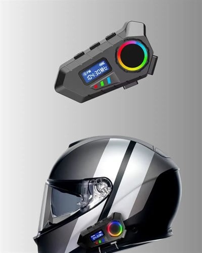 500mAh Bataryalı Bluetooth 5.4 İnterkom LED Ekranlı FM Destekli