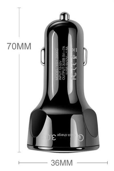 55w 3 Port Usb Araç İçin Telefon Şarj Cihazı 3 Girişli Çakmaklık Adaptör-31a Pd 20w Qc 30