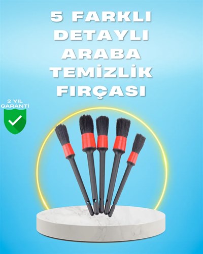 5li Araba Temizlik Fırçaları-Farklı Boyutlu Fırçalarla Derinlemesine Temizlik