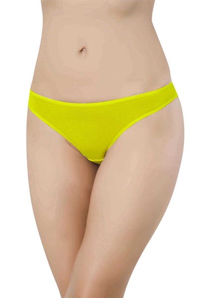 6 Adet Likralı Kadın Slip Külot Leopar Kırmızı Sarı mudanis