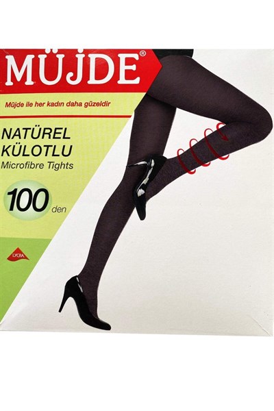6 Adet Siyah 100 Denye Kalın Kışlık Külotlu Çorap Opak Naturel Esnek 6lı Paket