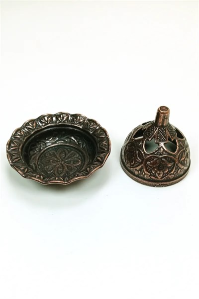 6 Lı Mini Eskitme Osmanlı Temalı Koyu Renk Lokumluk Sunum