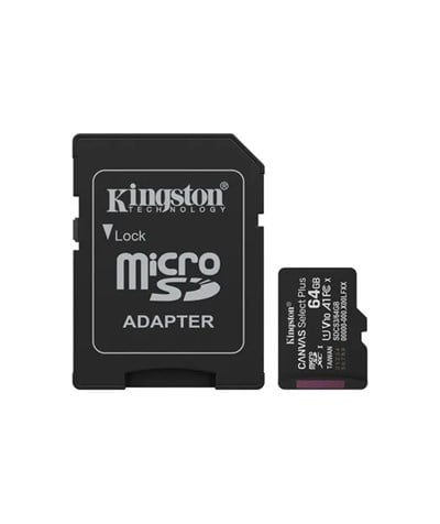 64GB microSDXC Canvas Select Plus Gen3 100MB/s A1 Card + Adapter