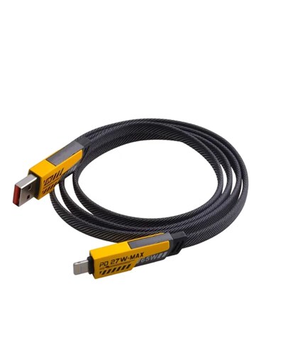 65W 4ü 1 Arada Çoklu Şarj Kablosu – USB-C, USB-A, Lightning, Veri ve Şarj Desteği