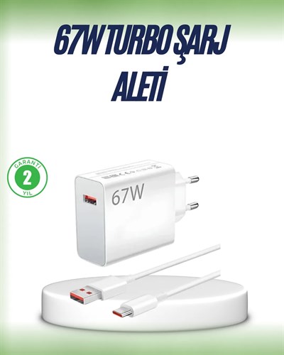 67 Watt Çift Turbo Şarj Adaptörü Reno 4 5 6 Uyumlu