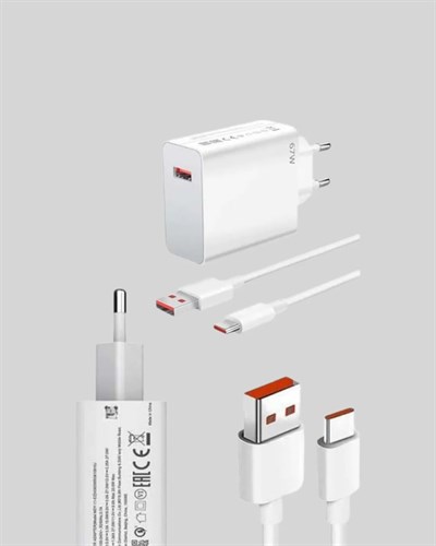 67 Watt Çift Turbo Şarj Adaptörü Reno 4 5 6 Uyumlu