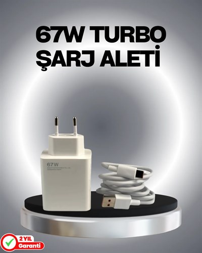 67 Watt Güvenli Hızlı Şarj Adaptörü Samsung M31 M33 M51 Uyumlu
