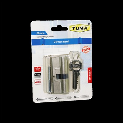 68 mm Silindir Barel (Nikel Saten) - 3 Anahtarlı