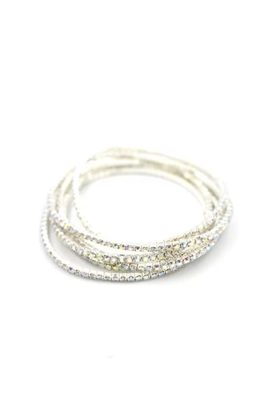 6lı Lastikli Bileklik - ÇOK RENKLİ