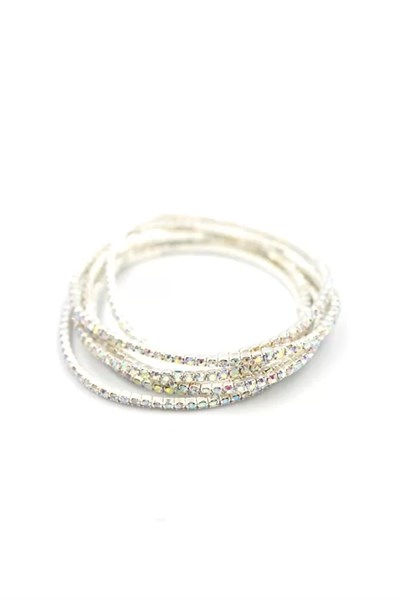 6lı Lastikli Bileklik - ÇOK RENKLİ