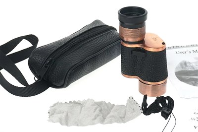 6x24 Baıgısh, Askeri Tarzi Pirinç Ve Deri Kaplamalı, Deri çantalı Monocular Dürbün Princ