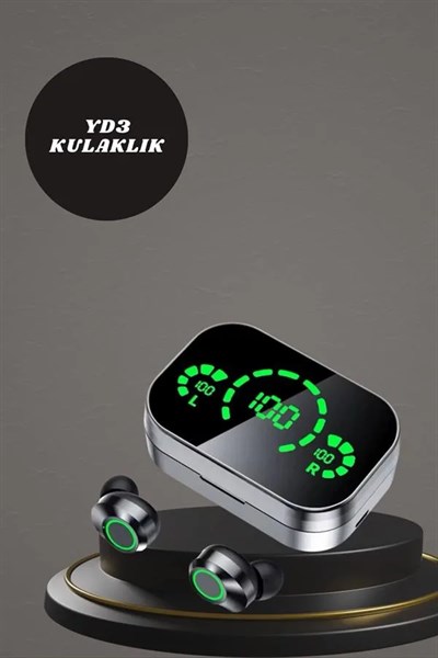 7 Kordonlu Akıllı Saat Ve Aynalı Bluetooth Kulaklık Powerbank Dijital Göstergeli