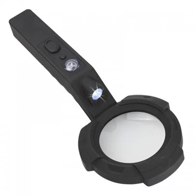 7 Led Aydınlatma,fener,pusula,4x Büyütme Okuma Büyüteç Th
