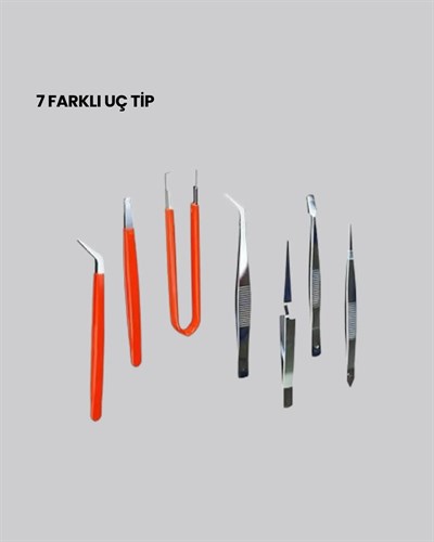 7 Parça Hassas Çelik Cımbız Seti Elektronik ve Saat Tamiri İçin