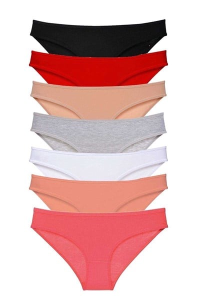7 adet Süper Eko Set Likralı Kadın Slip Külot Set 2