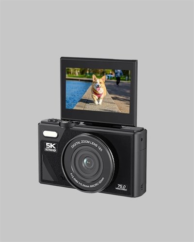 75MP 5K Video Destekli Dijital Kamera 18x Zoom Çok Eksenli Stabilizasyon