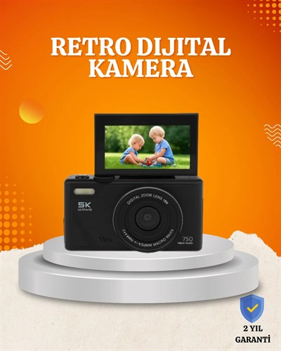 75MP 5K Video Destekli Dijital Kamera 18x Zoom Çok Eksenli Stabilizasyon