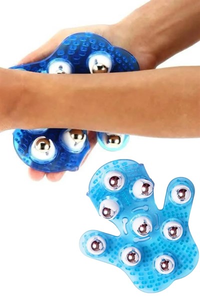 9 Bilyeli El Şeklinde Omuz Bacak Masaj Aleti Masaj Eldiveni Giyilebilir Plastik Vücut Sıkılaştırıcı