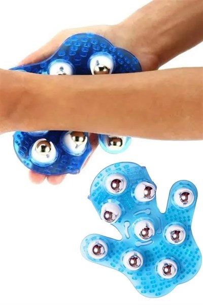 9 Bilyeli El Şeklinde Omuz Bacak Masaj Aleti Masaj Eldiveni Giyilebilir Plastik Vücut Sıkılaştırıcı