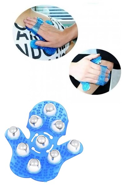 9 Bilyeli Masaj Eldiveni Tüm Vücut Masajına Uygun Kafa Masaj Aleti