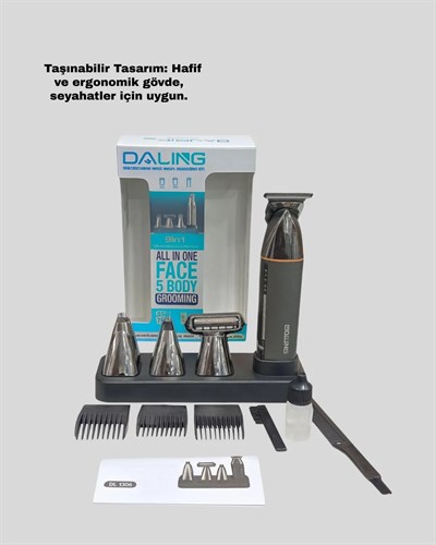 9’u 1 Arada Bakım Seti Güçlü Motorlu Saç Sakal Burun Kulak Trimmer
