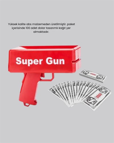 ABS Malzemeli Para Saçma Tabancası Etkinlik ve Parti Kullanımına Uygun