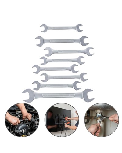 Açık Ağız Kombine Anahtar Seti 8 Ölçü Dayanıklı Yapı