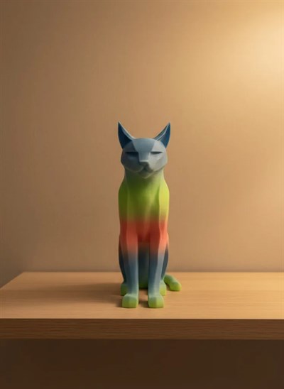 Açık Rainbow Kedi Biblo Modern Salon ve Raf Dekoru