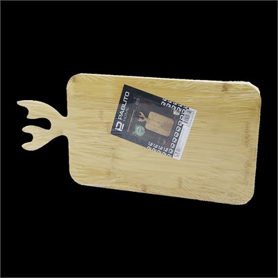 Ahşap Bambu Kesim Panosu 22x36 cm (Geyik Boynuz Saplı)