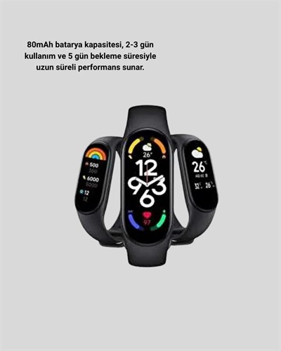 Akıllı Bileklik – Kalp Atış, Uyku ve Adım Takibi, IP67 Su Geçirmez