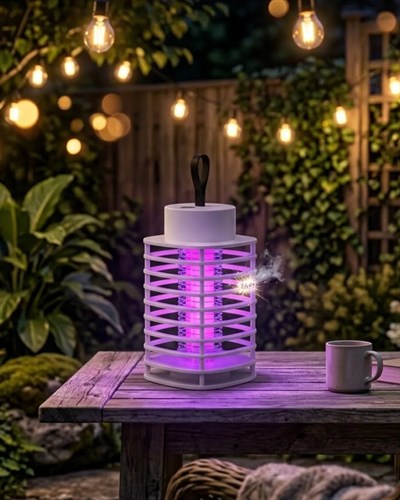 Akıllı Elektrikli Böcek Öldürücü Lamba UV Mor Işık Sessiz Gece Kullanımı Duvara Asılabilir