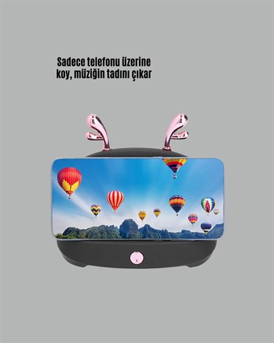 Akıllı Kablosuz Telefon Tutucu ve Stereo Hoparlör – Kolay Kullanım ve Yüksek Ses Kalitesi