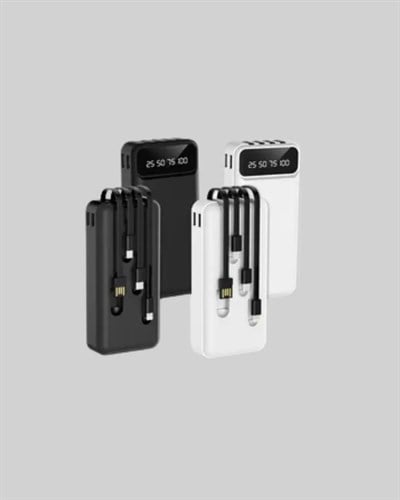 Akıllı LCD Ekranlı 20.000mAh Powerbank PD + USB + Type-C