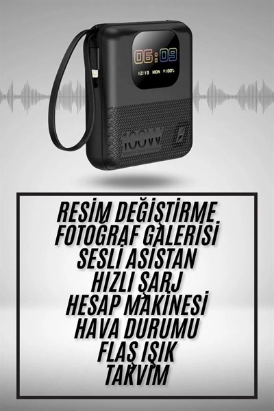 Akıllı Powerbank 10.000 MAH 4 Çıkışlı Taşınabilir Dijital Göstergeli