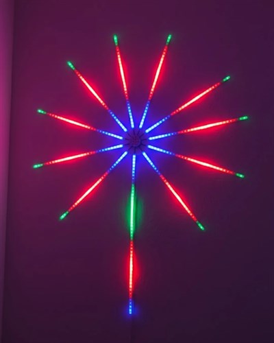 Akıllı RGB LED Havai Fişek Duvar Lambası Kumandalı ve Uygulama Kontrollü